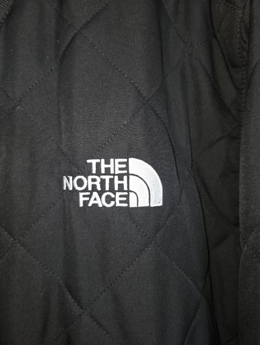The North Face Jester Jacket Reversible Mens L Bomber Camo Black Gray Quilted